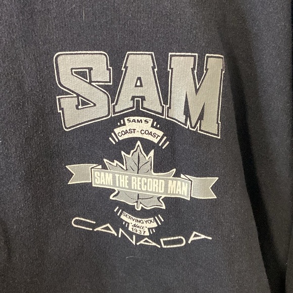 SAM the Record Man Vintage Hoodie Large - Picture 2 of 7